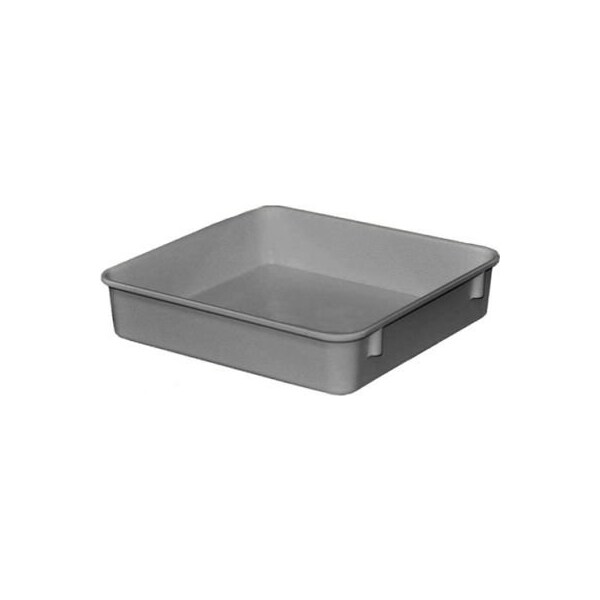 Mfg Tray Nestable Storage Tote, 9-3/4 in L x 9-1/4 in W x 2-1/8 in H, Gray, Fiberglass 9241085136 - main